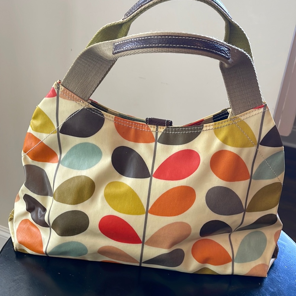Orla Kiely classic stem bag coated canvas